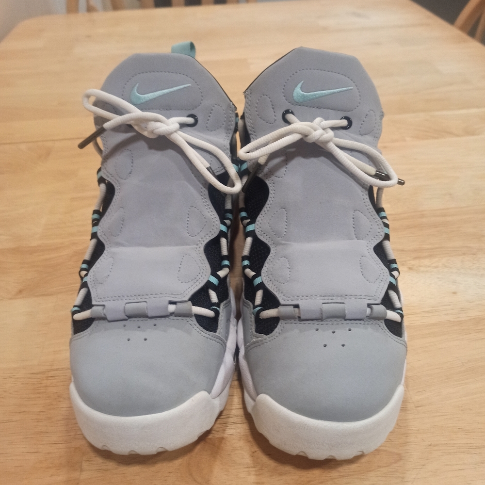 Nike Air More Money Island Green Wolf Grey Snickers - Picture 2 of 13